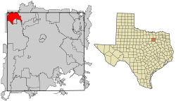 Dallas County Texas Incorporated Areas Coppell highighted